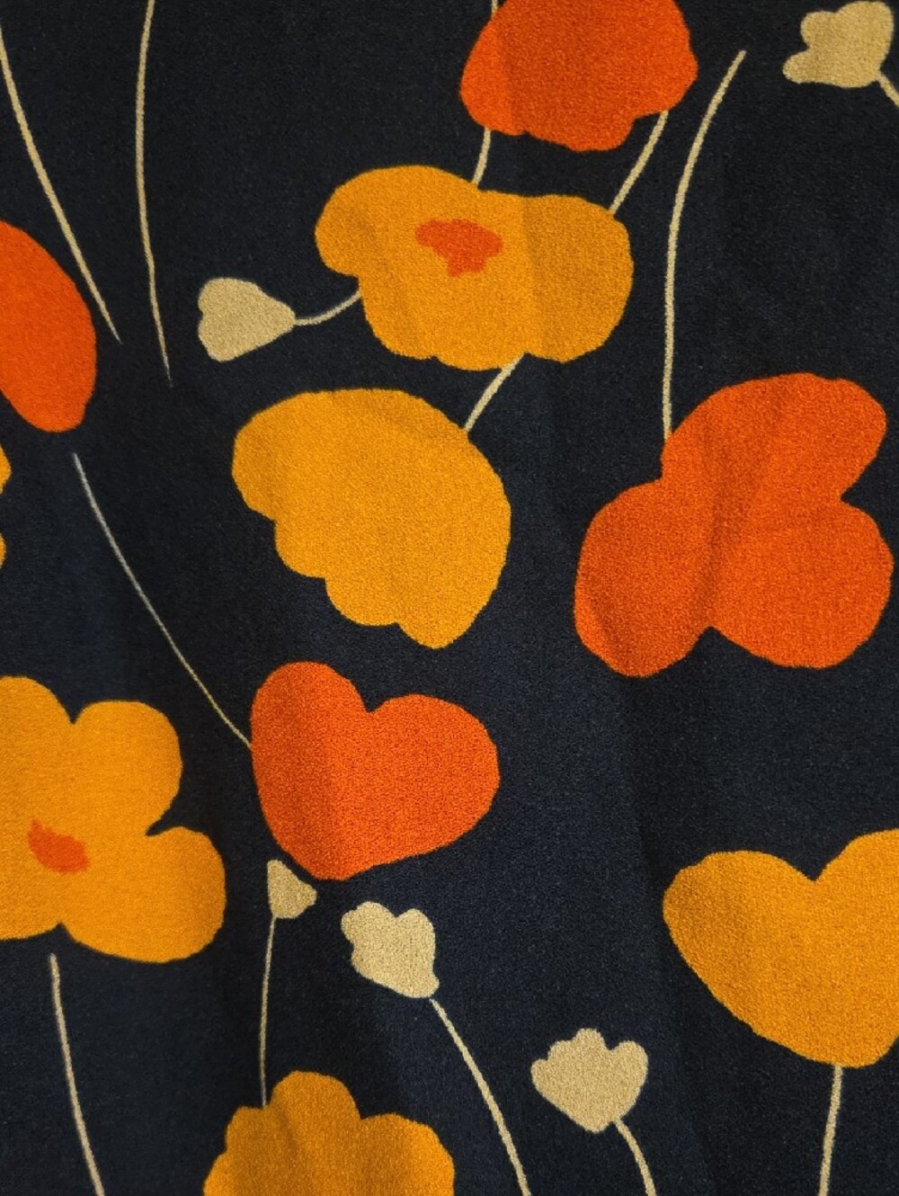 Princess Highway Navy Floral Shift Dress with Orange & Yellow Blooms - Picture 3 of 4